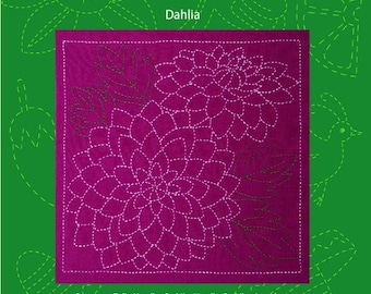 Tulip Sashiko World sashiko sampler kit - Mexico "Dahlia" kit