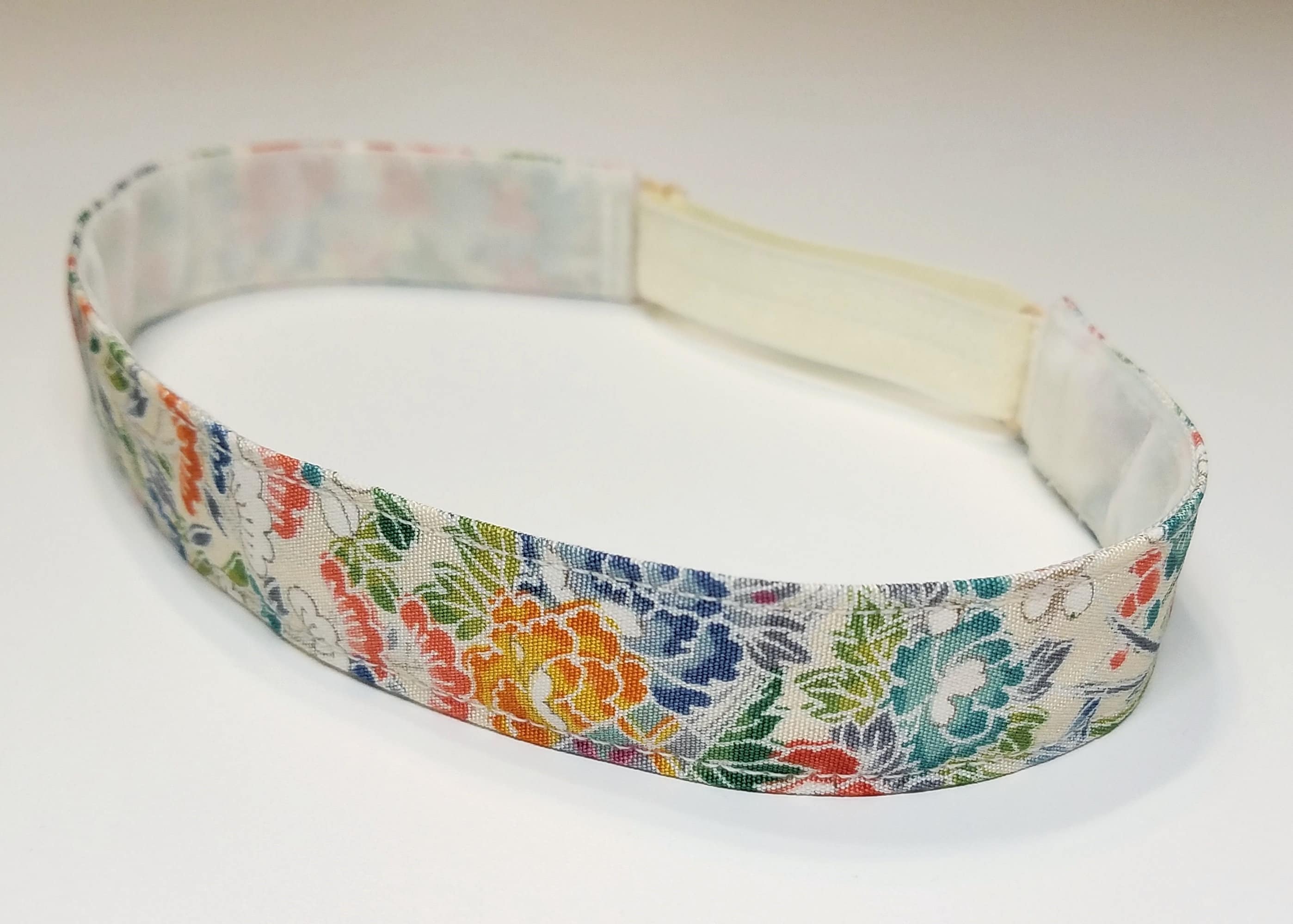 Adjustable nonslip Headband hairband made with vintage silk kimono