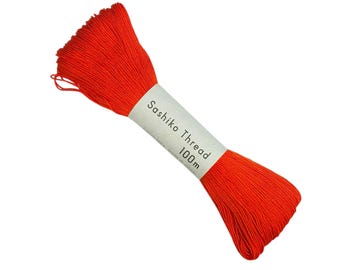New for 2025 * Vermillion #135 hue Olympus sashiko thread - 100 meter skein