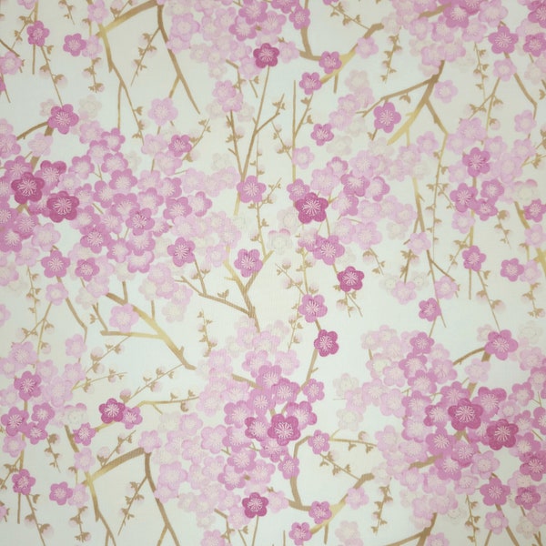 Imperial Collection 18 by Studio RK - Pink plum blossoms with silver metallic