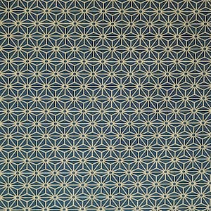 Puede incluir: Un patrón sin costuras de estrellas doradas sobre un fondo azul oscuro. Las estrellas están formadas por múltiples puntos y están dispuestas en un patrón repetitivo.