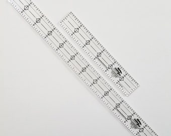 Creative Grids 1 inch x 12 inch or 1 inch x 6 inch clear non-slip rulers