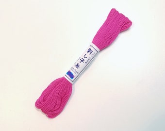 Sashiko thread - Hot Pink color # 21 - 20 meter skein