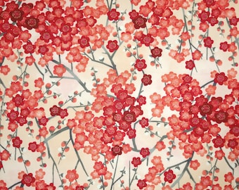 Imperial Collection 18 by Studio RK - Red-pink plum blossoms with gold metallic