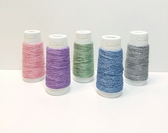 Lecien Cosmo Hidamari sashiko thread - mélange variegated colors - 30 meter skein