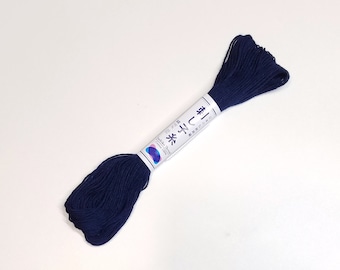 Olympus Japan Sashiko thread - Navy blue color # 11 - 20 meter skein