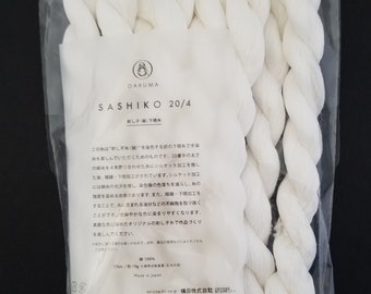 Ten Pack of Un-dyed PFD Prepared for Dye Daruma 20/4 thin sashiko thread - 170 meter skeins