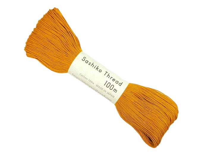 Featured listing image: New for 2025 * Amber orange #137 hue Olympus sashiko thread - 100 meter skein