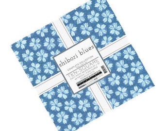 New Patterns! Ten Square pack: Shibori Blues collection by Sevenberry Japan