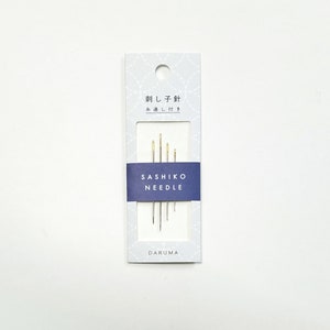 Daruma sashiko hand stitching needles - 4 needles - assorted sizes