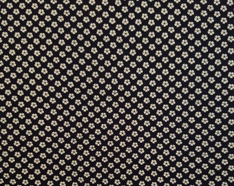 Japanese import cotton fabric - Morikiku Japan plum blossom ume dobby in dark navy blue