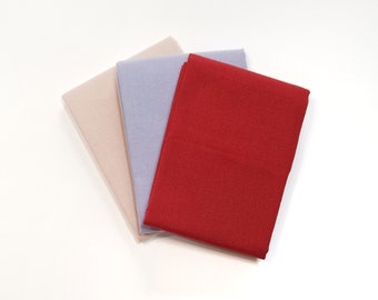 Olympus sarashi momen fabric for sashiko - pink, lavender and red hues