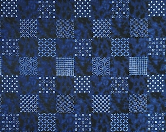 New Pattern: Sevenberry Shibori Blues collection - Navy Patchwork