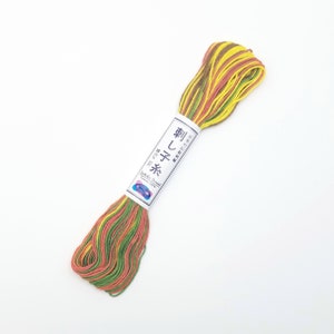 Olympus Sashiko thread - Variegated Autumn leaf color #71 - 20 meter skein