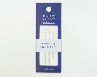 Daruma sashiko hand stitching needles - 3 needles - Long size