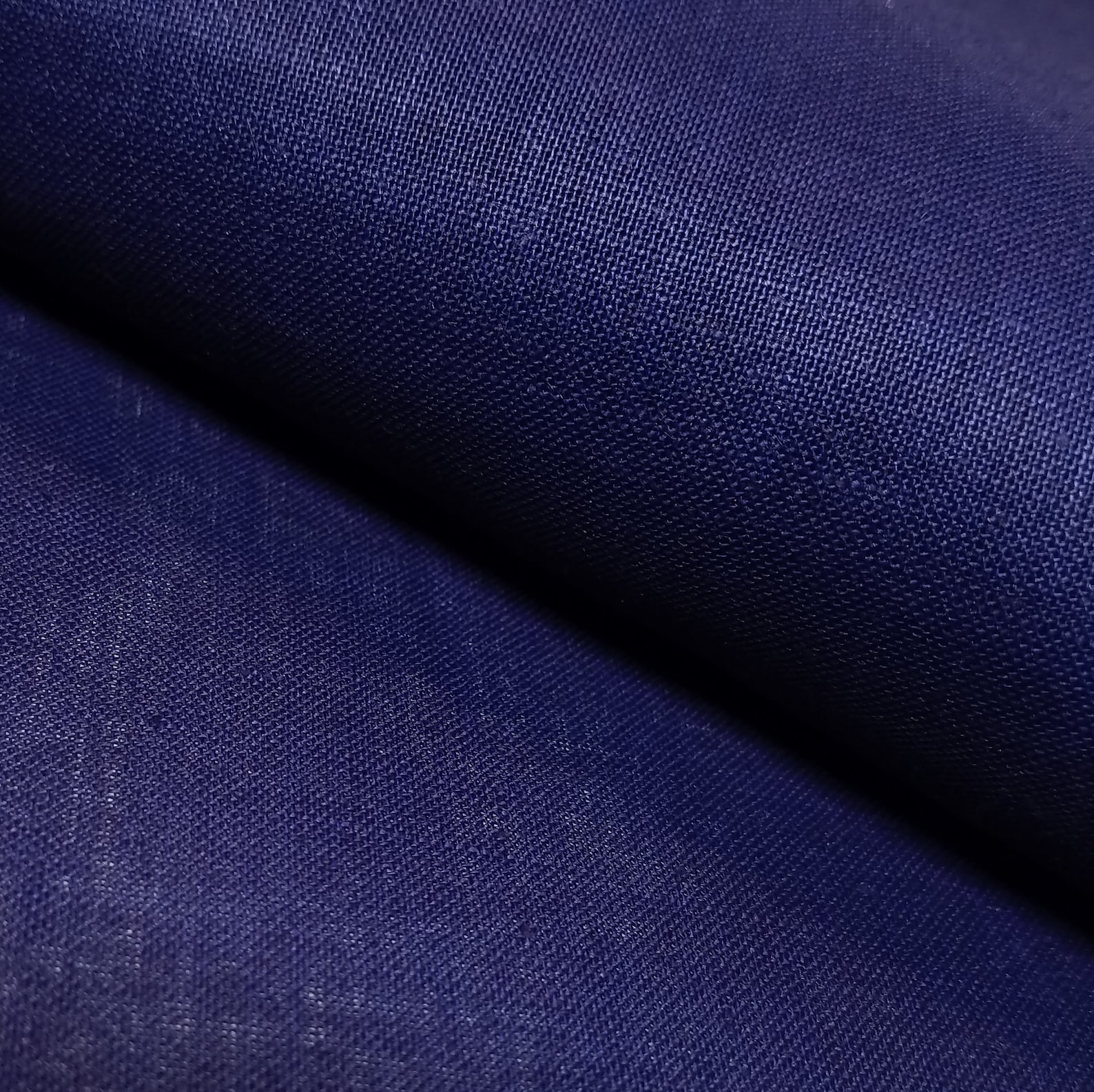 True indigo dyed linen asa fabric Etsy