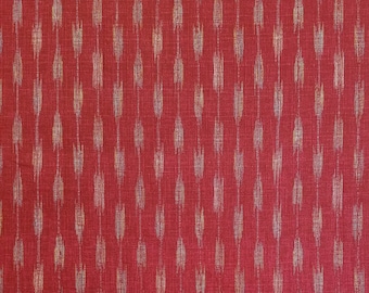 Japanese import cotton fabric - Morikiku Japan arrow dobby in red