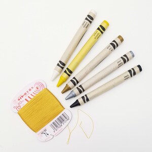 Fujix Tire silk #9 hand sewing thread - cream and golden colors #74 Gold