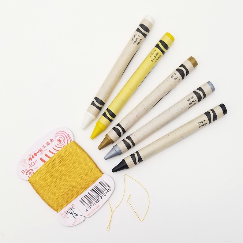 Fujix Tire silk #9 hand sewing thread - cream and golden colors #74 Gold