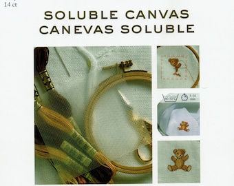 DMC water soluble canvas for mending and darning -  8 x 8.5 inch sheet