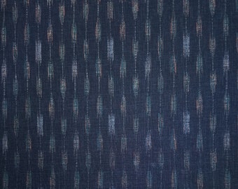 Japanese import cotton fabric - Morikiku Japan arrow dobby in indigo blue