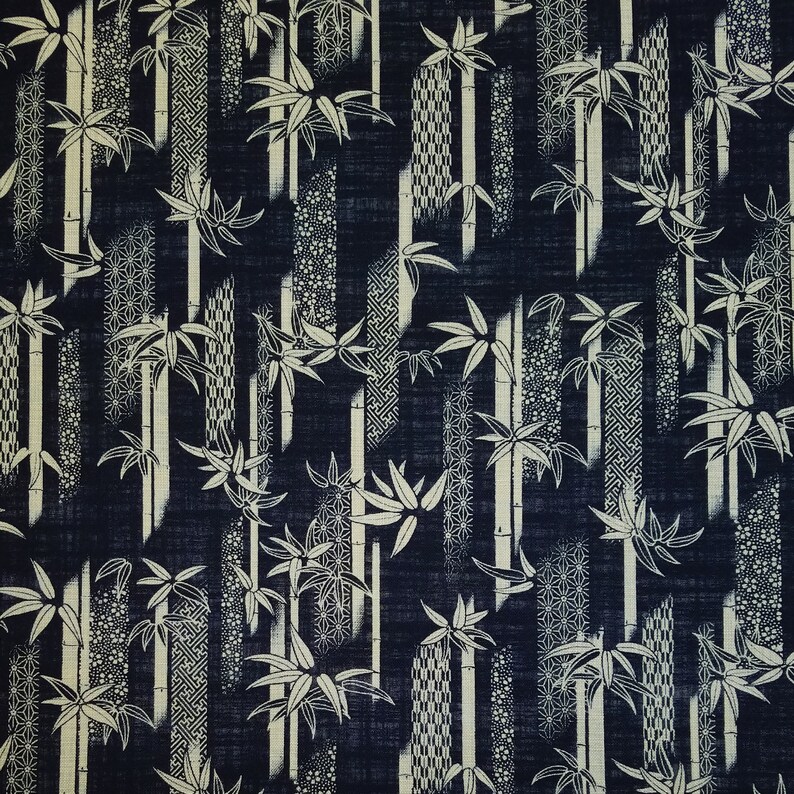 Sevenberry Japan Nara Homespun cotton canvas fabric Bamboo and traditional designs