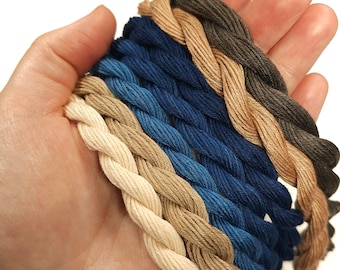 Birch Bark, Black Walnut, kakishibu and Indigo Dyed Olympus sashiko thread -  20 yard skein
