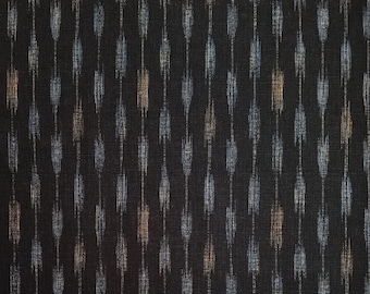 Japanese import cotton fabric - Morikiku Japan arrow dobby in black