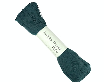 New for 2025 * Aoguro Greenish Blue-Black #139 hue Olympus sashiko thread - 100 meter skein