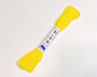 Sashiko thread - Lemon Yellow color # 29 - 20 meter skein