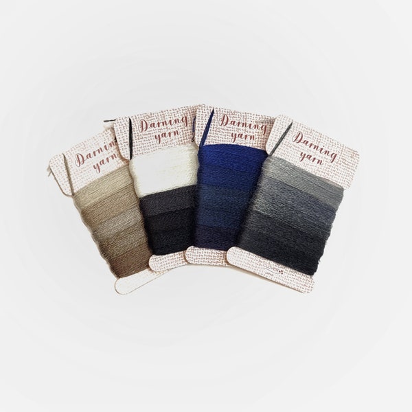 Clover Japan - Darning yarn - 5 hues of neutral tones or blue