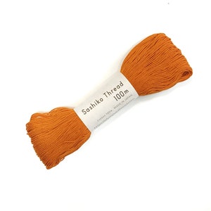 Carrot Orange #122 hue Olympus sashiko thread - 100 meter skein