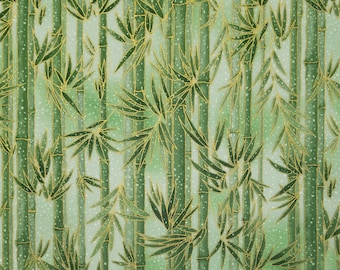 Imperial Collection by Studio RK - Green bamboo 21 inch remnant with flaw