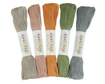 Set of 2025 Pale tones Olympus Awai-iro sashiko threads - 40 meter skeins