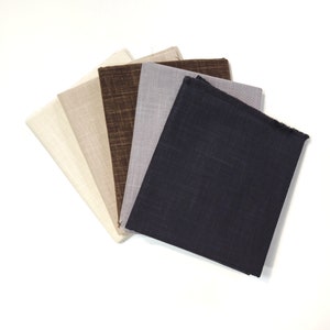 100% cotton yarn dyed needlework sashiko embroidery fabric - Neutral colors