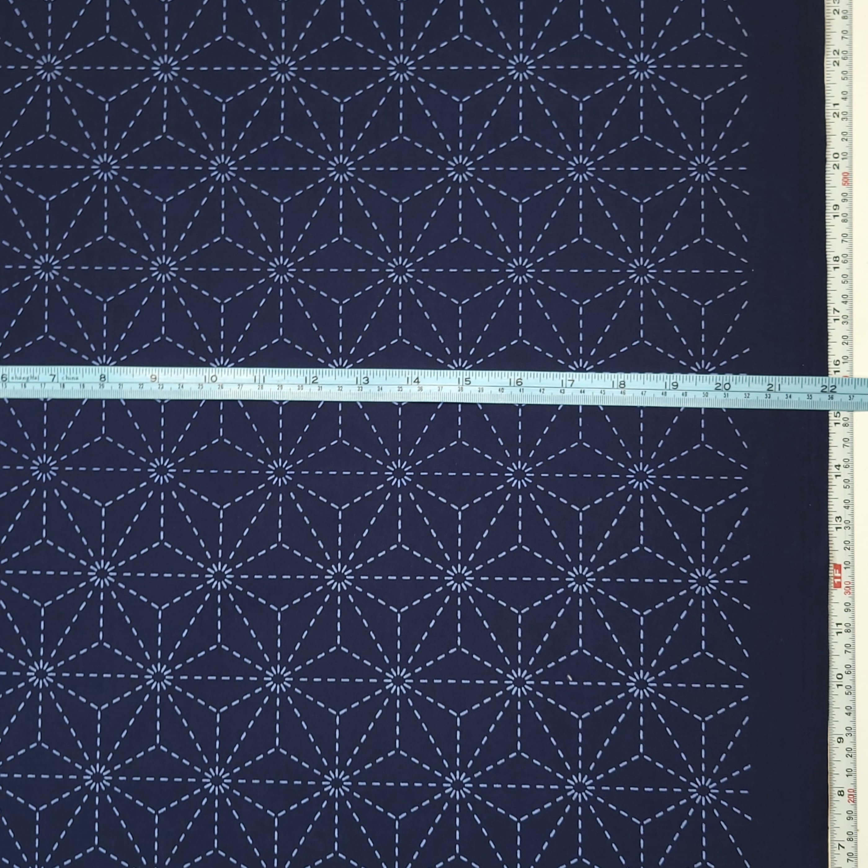 Indigo Japanese Sashiko Cotton Fabric