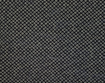 Sevenberry Japan Nara Homespun fabric - kanoko shibori over navy indigo blue