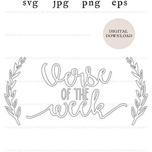 Verse of the Week Digital Print Stencil File | Bible Verse Laser Cut ...