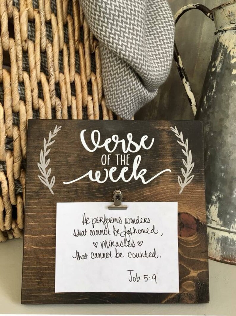 Verse of the Week Clip Board Weekly Scripture Wood Clipboard - Etsy