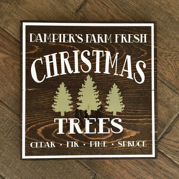 Personalized Christmas Tree Farm Sign Custom Xmas Wood Wall | Etsy