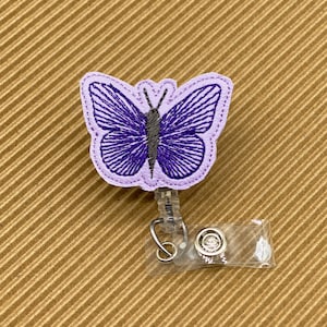 Monarch Butterfly Badge Reel Id Holder: Gift for Nurses, Vet Tech