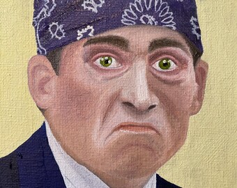 Prison Mike oil painting