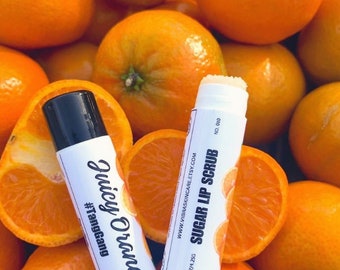 Sugar Lip Scrub, Orange Lip Scrub, Stocking Stuffer under 10, PulseChain Lip Balm