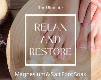 The Ultimate Relaxation Mineral Foot Soak Magnesium Salt Black Lava Detox Foot Bath 4oz
