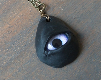 PEEK-A-BOO Monster eye- Purple Monster eye Necklace