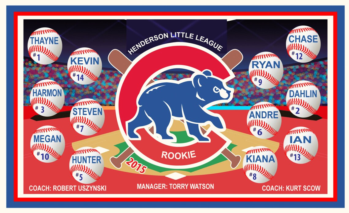 Baseball Banner Baseball Team Banner Custom Photo Banners Etsy