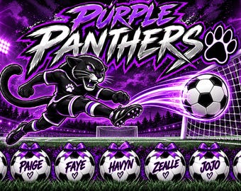 Custom Soccer Team Vinyl Banner with Graphic Design