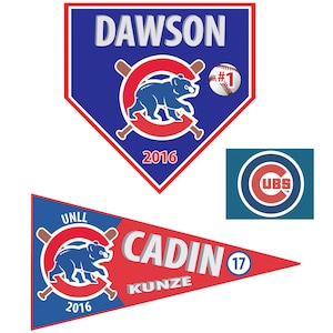 Little League Baseball Softball Team Banner Pennants pendants w/ grommets. Connect on the fence and gift to player at the end of the season!