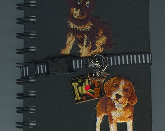 Dog Junk Journal  With Vintage Ephemera Charms