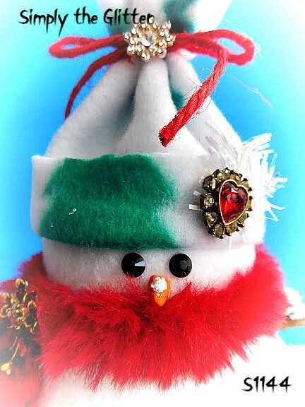 Handmade Fleece Snowman Decoration 